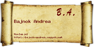 Bajnok Andrea névjegykártya