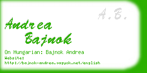 andrea bajnok business card